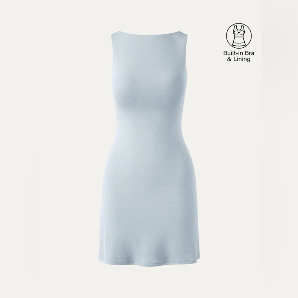 OGL Eco-SkinKiss® Cooling Open Back Bandless Brami Mini Dress XXL NWT*** dust - Picture 2 of 4